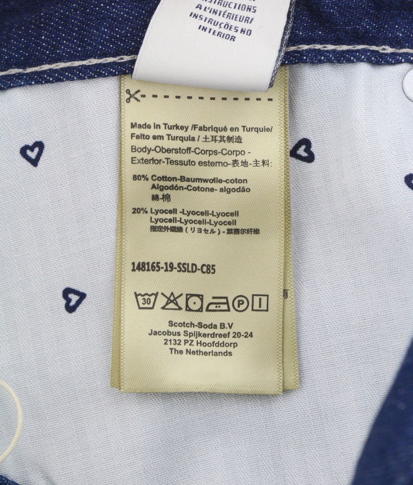 Scotch & Soda W25/L32 Blue Boyfriend Fit Cropped Zip Fly 91014 Size 25" / US 0 / IT 36 - 9 Thumbnail