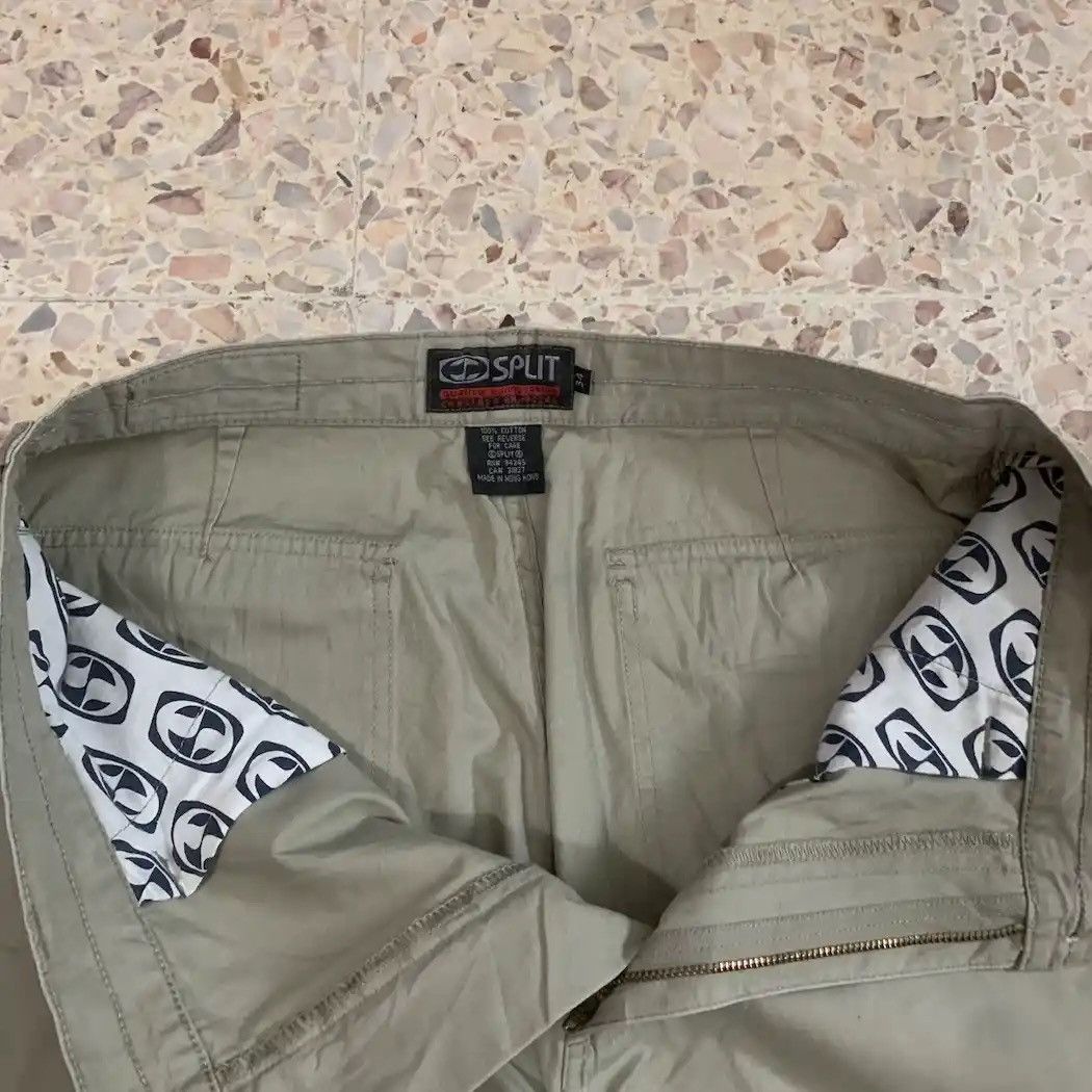 Split × Vintage Vintage SPLIT Trousers Baggy Outdoor Hiking Khaki Pants Size US 33 - 10 Thumbnail