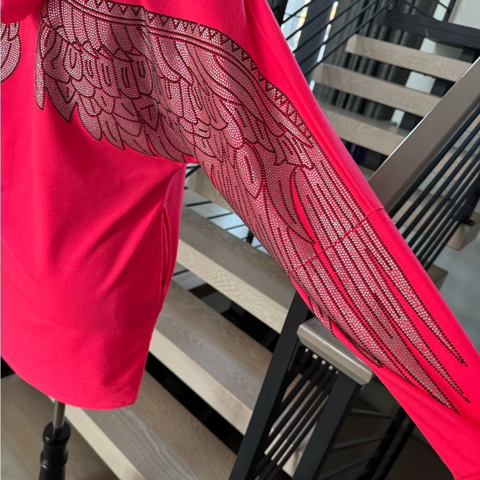 Other New Hot Pink Hoodie Dress with pockets and Wing Design Size S / US 4 / IT 40 - 7 Thumbnail