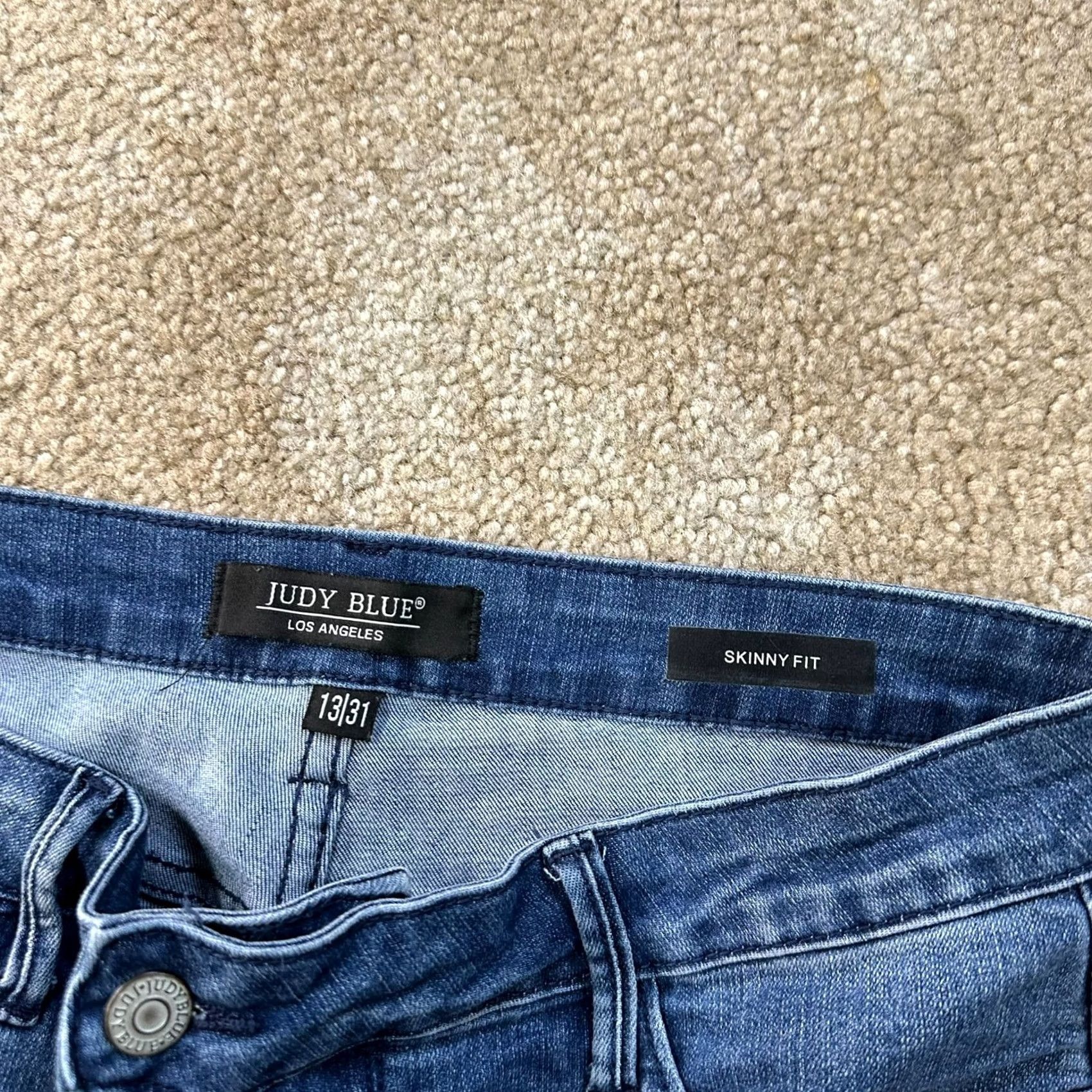 Vintage Judy Blue Jeans Skinny Women's 13/31 Blue Stretch Denim High rise Denim Rise H 0 Size 34" / US 12 / IT 48 - 3 Thumbnail