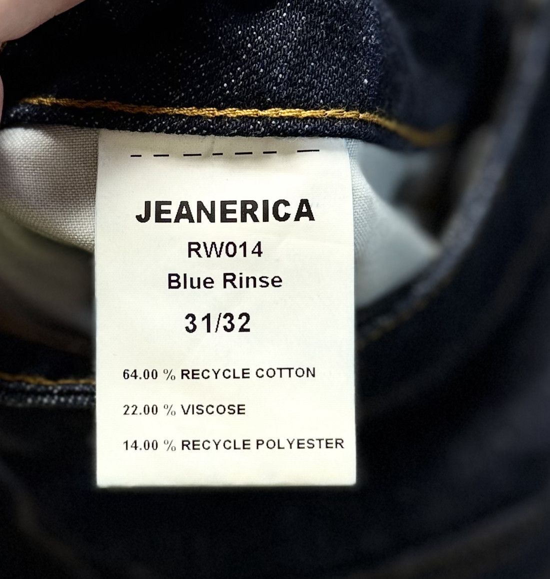 JEANERICA JEANERICA RW014 Blue Rinse Jeans Cropped Loose Fit Size US 33 - 4 Thumbnail