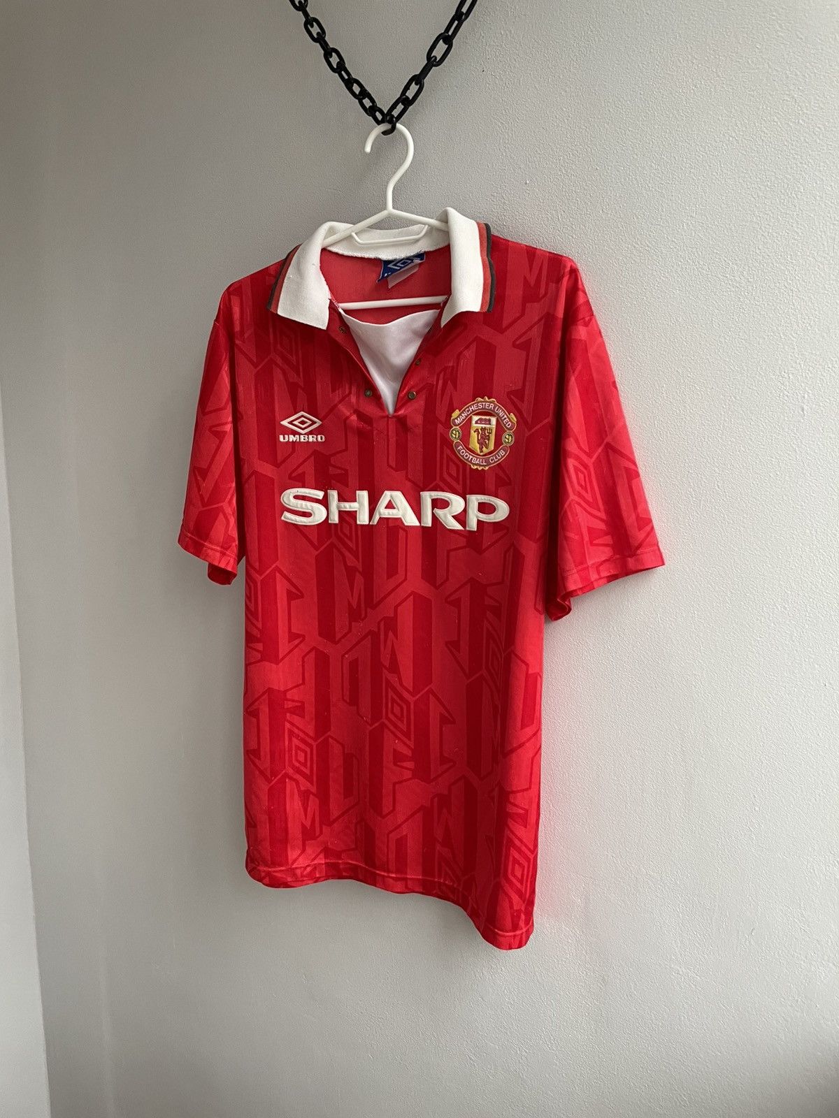 Umbro Manchester United 1992 1993 1994 Shirt Footbal Soccer Jersey Size US L / EU 52-54 / 3 - 2 Thumbnail