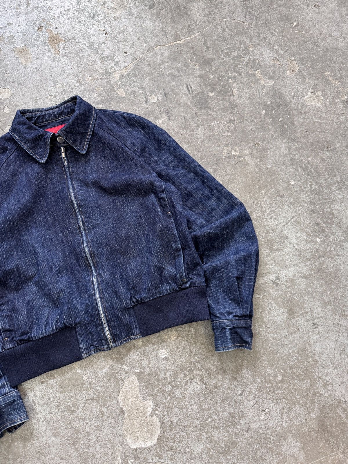 Vintage y2k Denim Bomber Jacket Size M / US 6-8 / IT 42-44 - 7 Thumbnail
