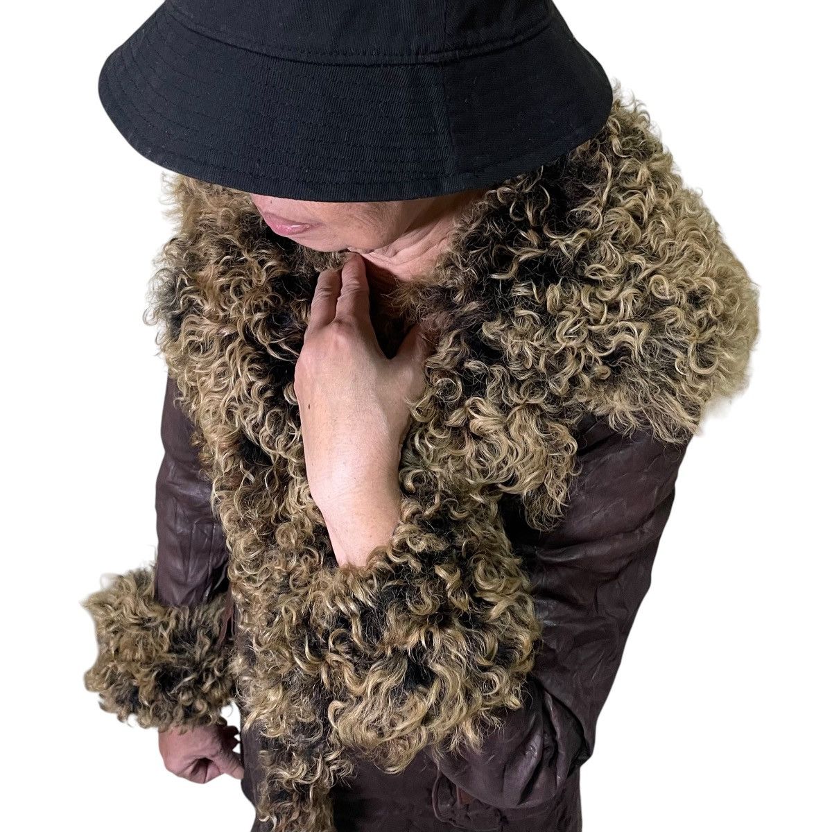 14th Addiction Y2k Sheep Leather Fur Jacket kmrii midas fuga gothic style Size S / US 4 / IT 40 - 5 Thumbnail