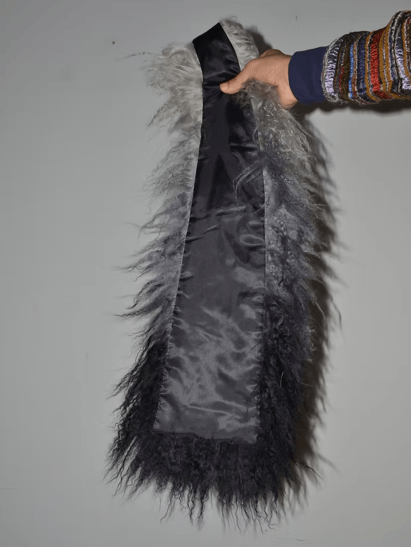 Anna Sui 1990s Ombre Tibetan Lamb Fur Scarf Size ONE SIZE - 4 Thumbnail