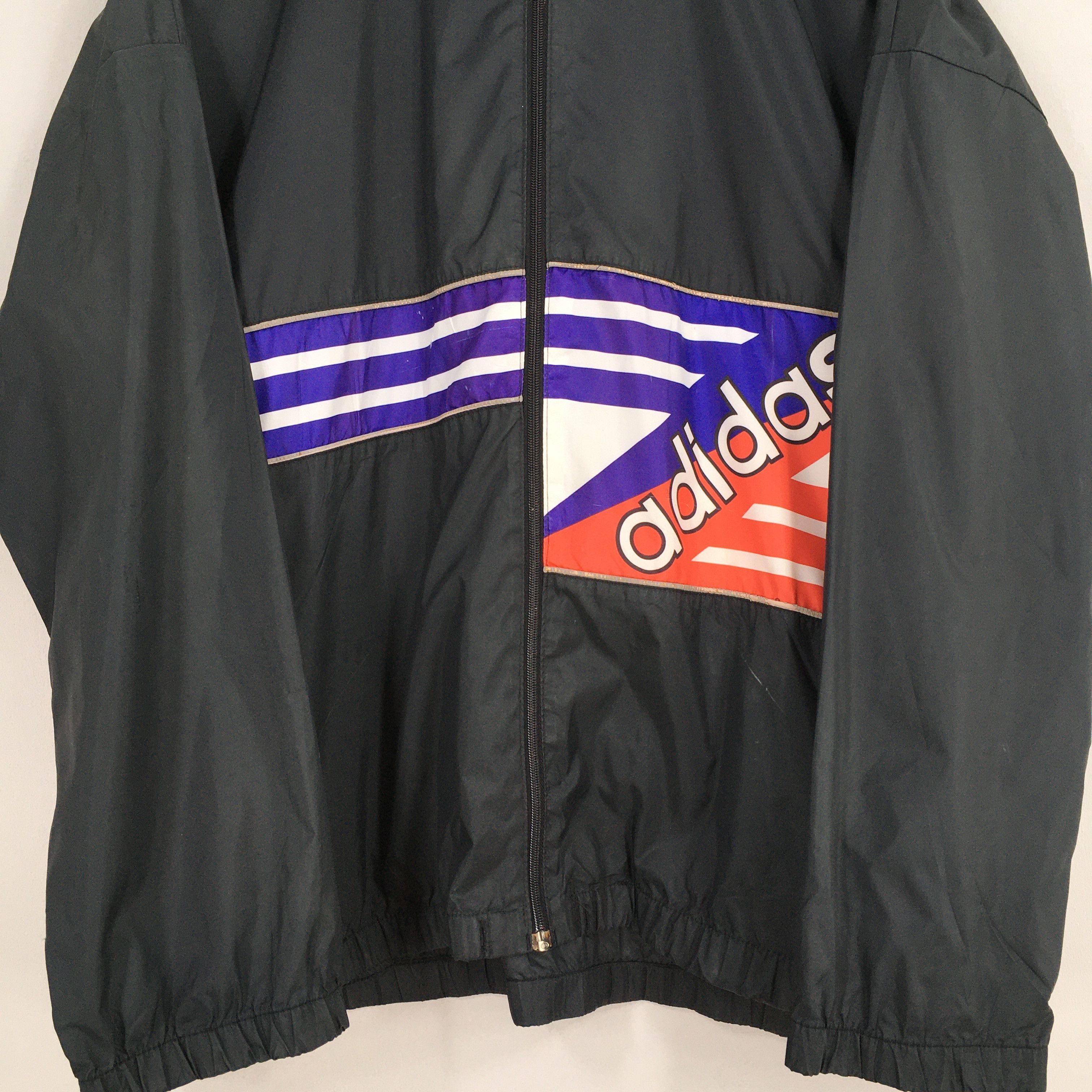 Adidas Vintage Adidas Trefoil Windbreaker Jacket Hoodie XLarge Size US XL / EU 56 / 4 - 3 Thumbnail