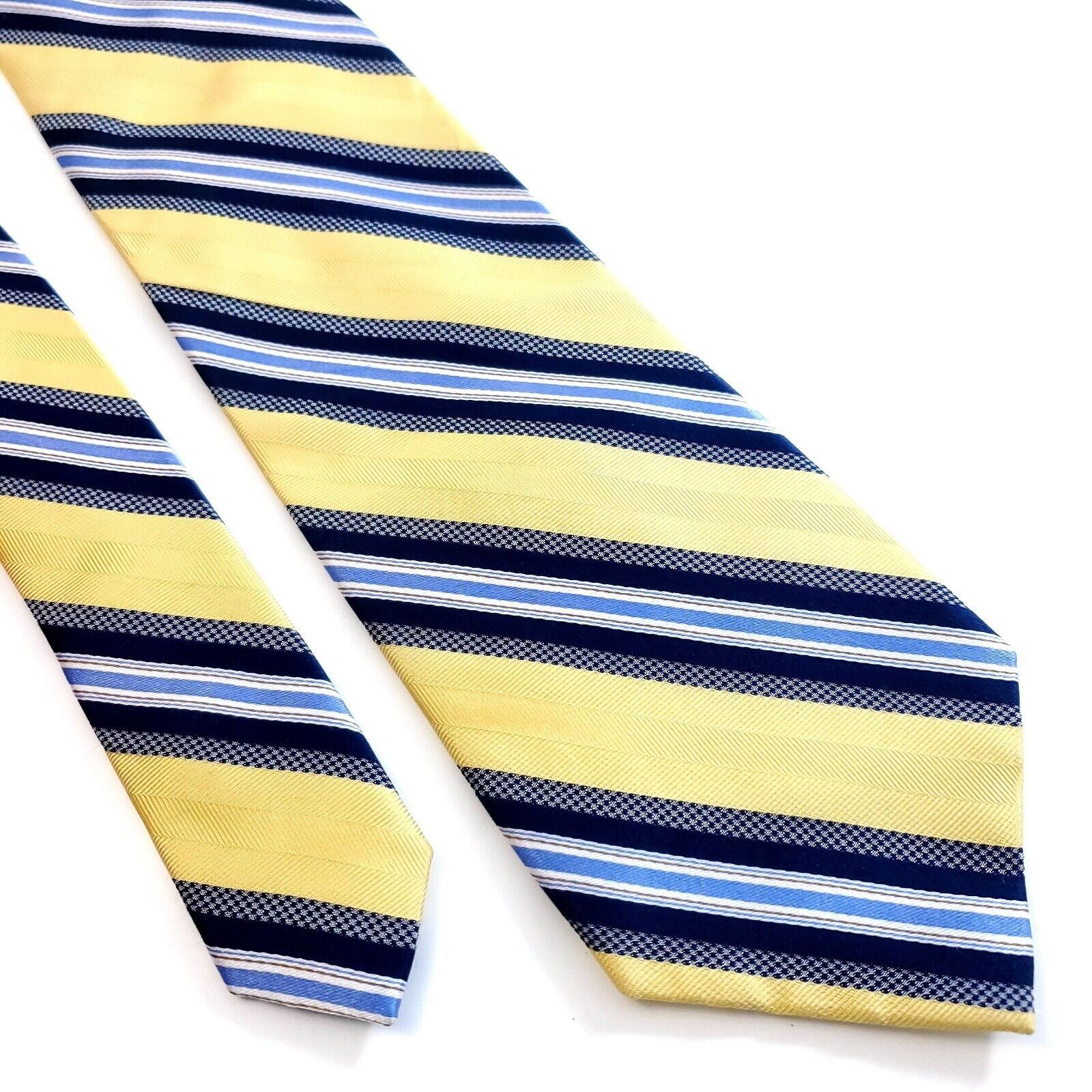 Jos. A. Bank Jos A Bank Signature Collection Yellow Blue Striped Woven Si Size ONE SIZE - 1 Thumbnail