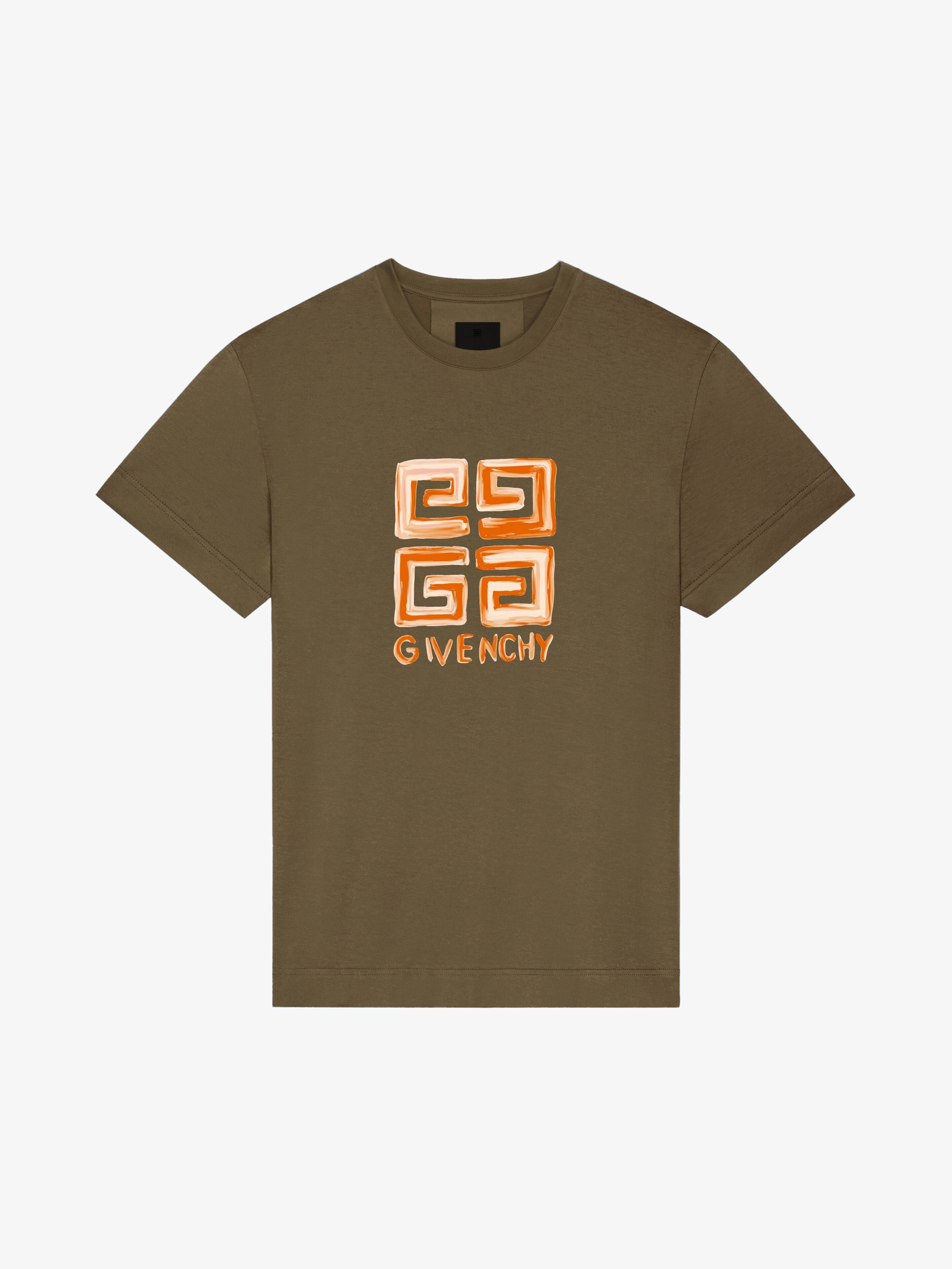 Givenchy o1w1db10925 Slim Fit T-Shirt in Olive Size US XS / EU 42 / 0 - 1 Thumbnail