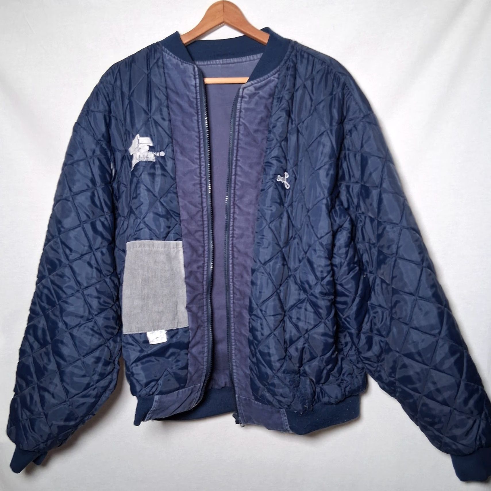 Vintage Genuine Chevrolet Bomber Jacket XL Men Blue Canvas Quilted USA Union Made JOE Embroidered Logo Vintage Workwear展 Size US XL / EU 56 / 4 - 4 Thumbnail