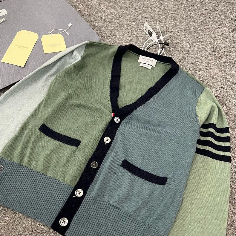Thom Browne Thom Browne size12 Green patchwork sweater Size S / US 4 / IT 40 - 3 Thumbnail