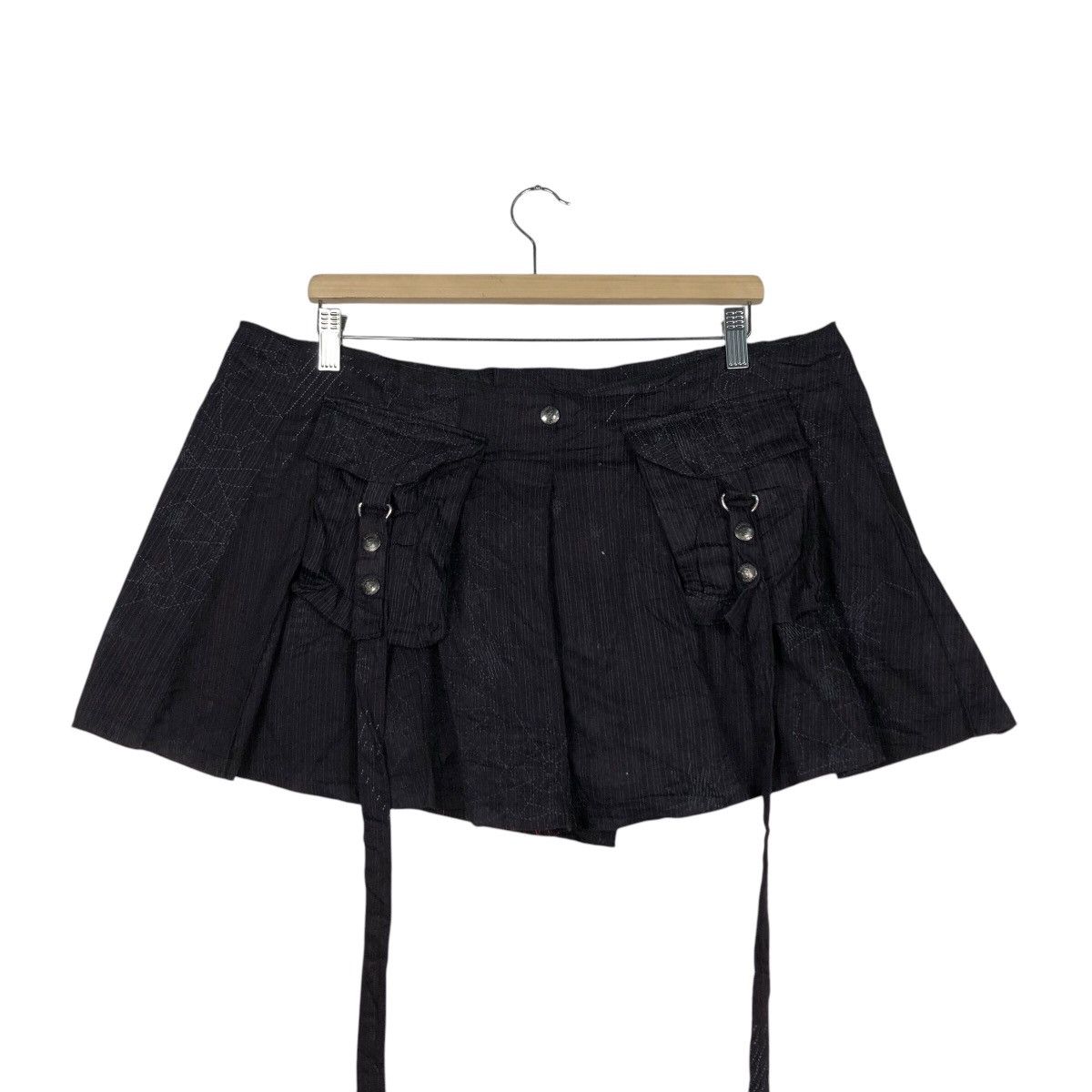 Hysteric Glamour 📌Vintage Mini Skirt Bondage Parachute Biker Design Size 38" / US 16 / IT 52 - 8 Thumbnail