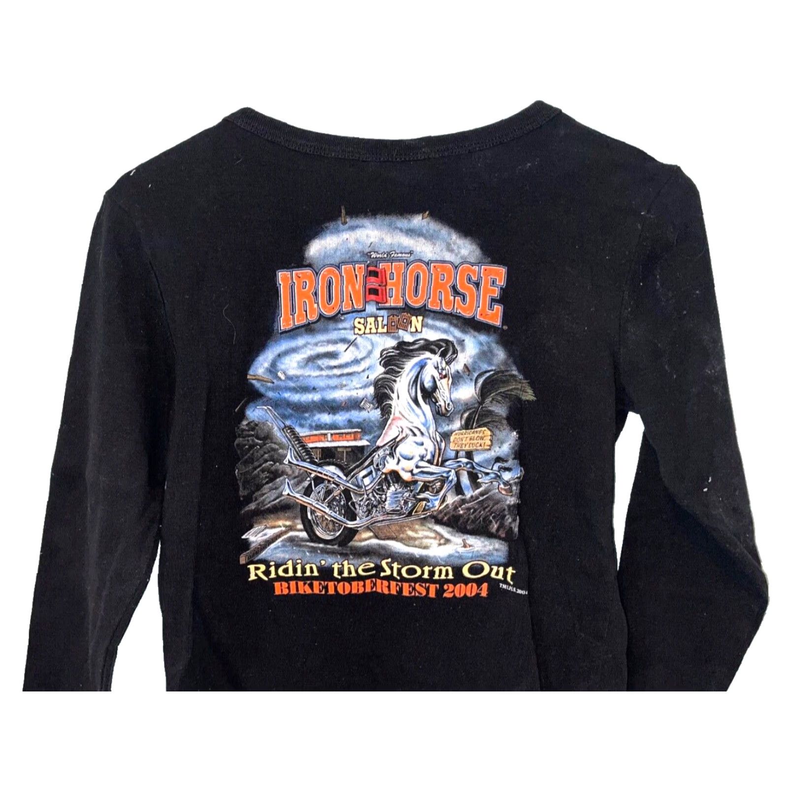 Vintage VINTAGE Iron Horse Saloon 2004 Biketoberfest Women's Sz. M Henley Harley Motorcycle Size M / US 6-8 / IT 42-44 - 3 Thumbnail