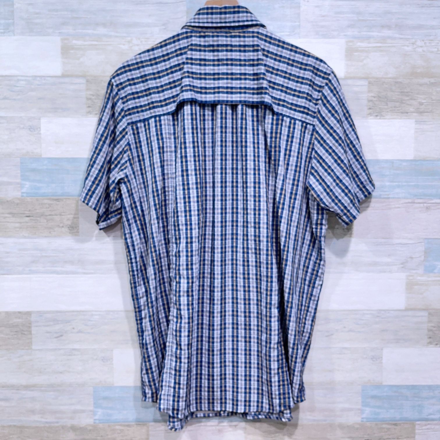 ExOfficio ExOfficio Short Sleeve Ventilated Shirt Blue Plaid Snap XL Size US XL / EU 56 / 4 - 3 Thumbnail