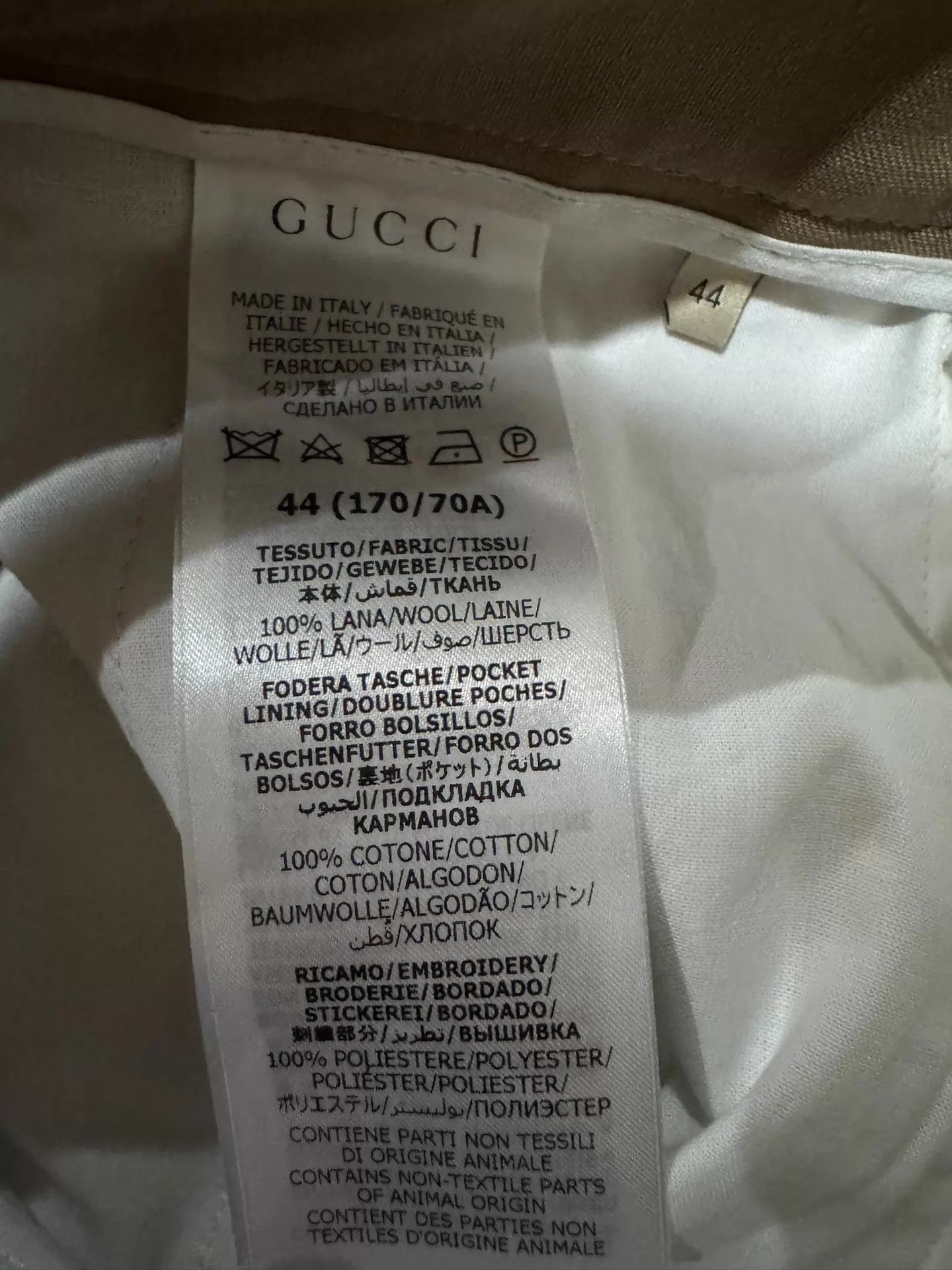 Gucci Gucci Khaki Rabbit Logo Wide Leg Pants 44 Size US 28 / EU 44 - 4 Thumbnail