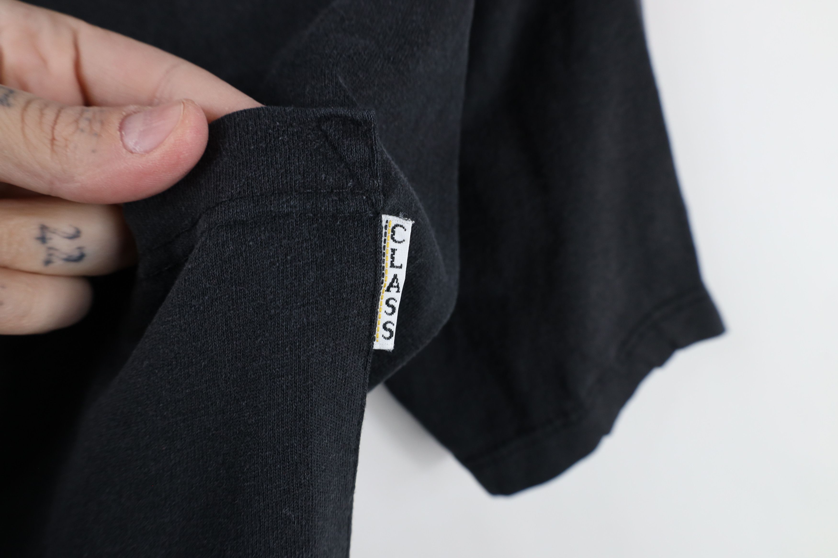 Vintage Vintage 90s Streetwear Blank Pocket T-Shirt Black Cotton USA Size M / US 6-8 / IT 42-44 - 5 Thumbnail