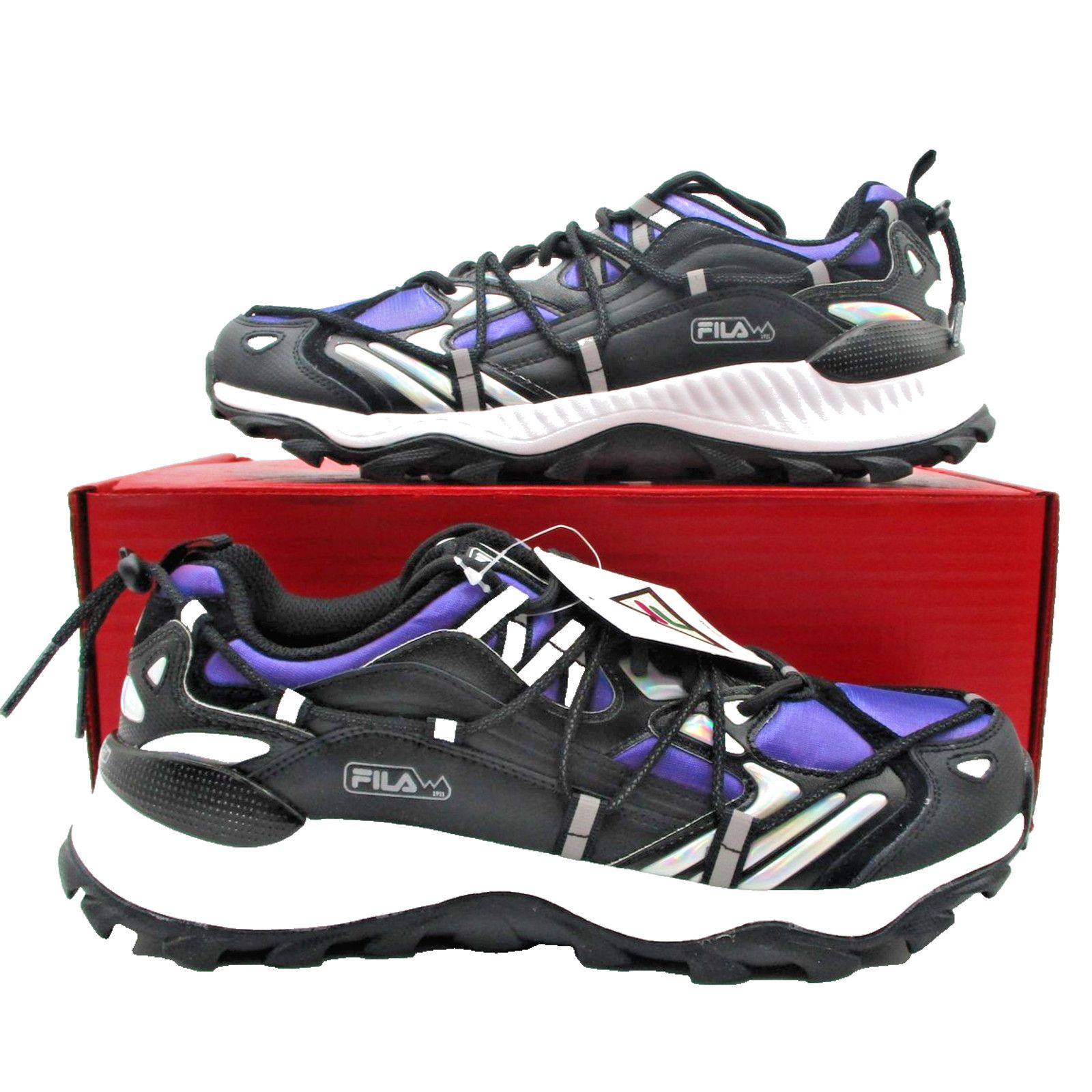Fila Fila Explore Energized Mens Size 8.5 Black Purple Sneakers Size US 8.5 / EU 41-42 - 1 Thumbnail