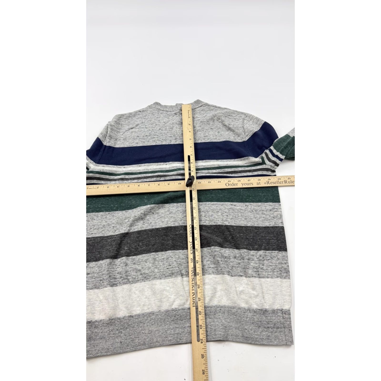 Gap GAP Sweater Mens Small Gray Striped Crewneck Cotton Blend Pullover Casual Size US S / EU 44-46 / 1 - 6 Thumbnail