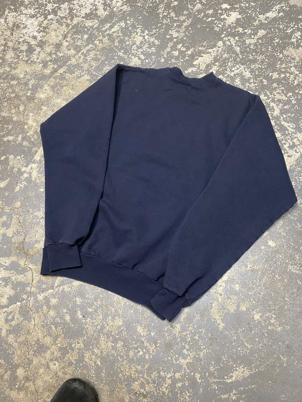 Hanes × Vintage Vintage Y2K Blank Black/Navy Pullover Crewneck Sweatshirt Size US S / EU 44-46 / 1 - 6 Thumbnail