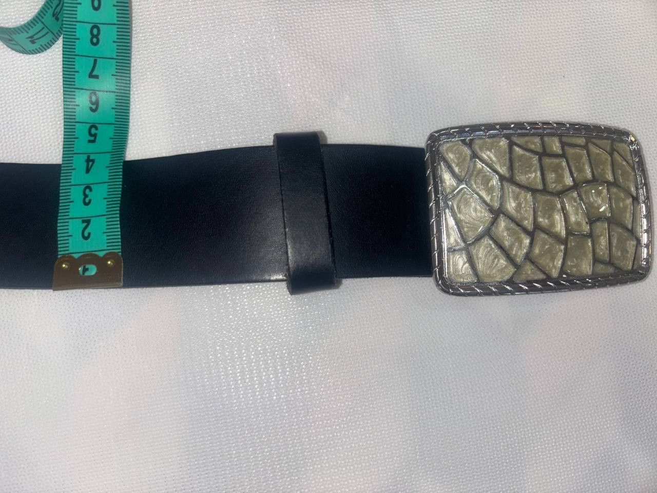 Vintage Vintage belt JONES stylish, luxurious, leather black belt Size ONE SIZE - 6 Thumbnail