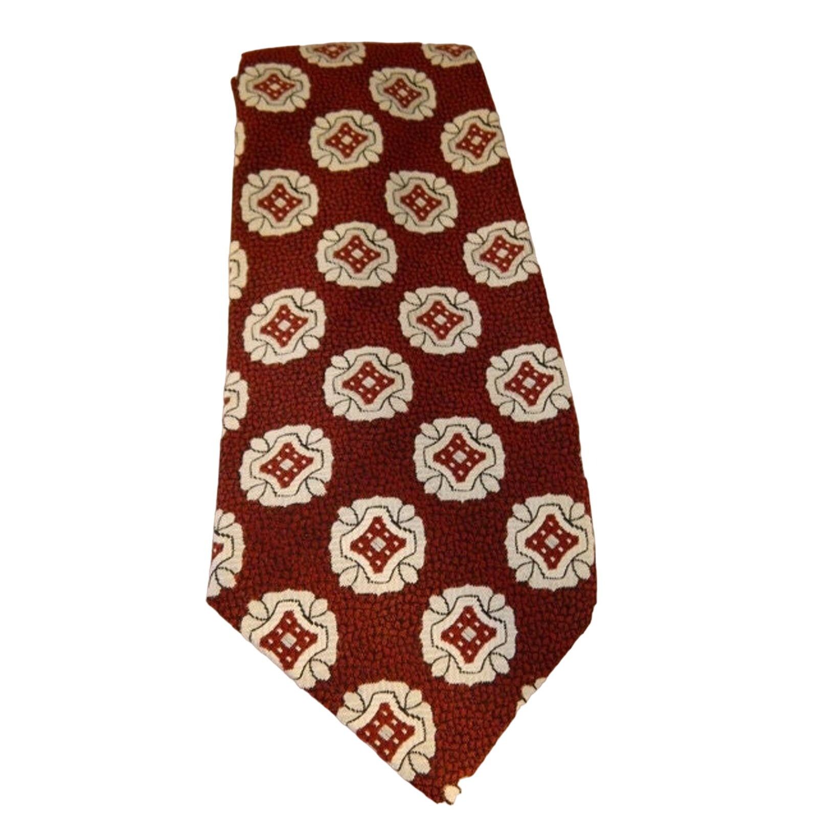Towncraft Vintage Maroon White Towncraft Par Excellence, Penneys Tie Size ONE SIZE - 6 Thumbnail