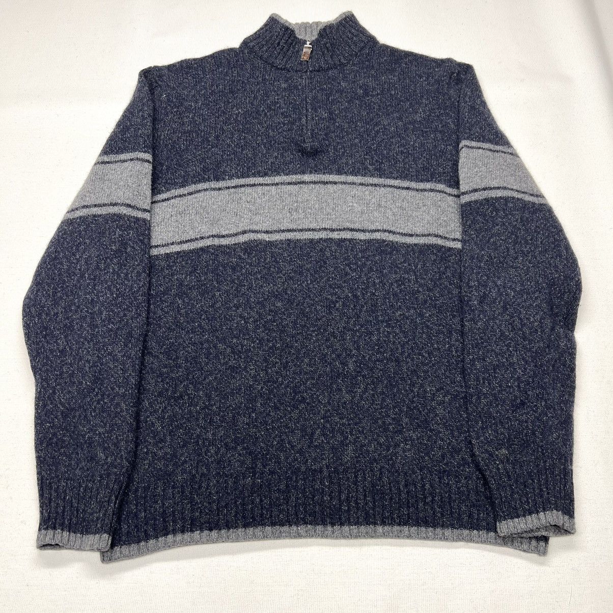 Daniele Blasi × Designer Daniele Blasi Sweater Blue 1/4 Zip Pullover Knit Italy Size US XL / EU 56 / 4 - 1 Thumbnail