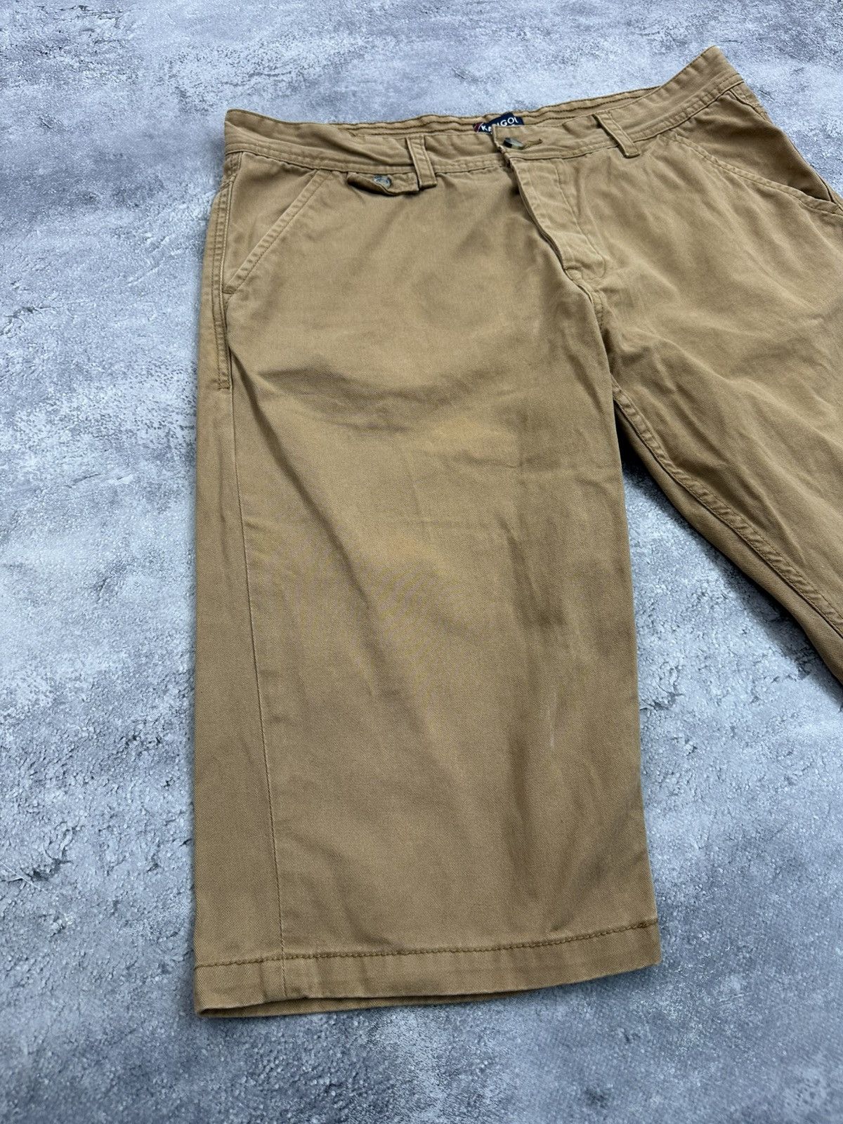 Kangol Vintage Kangol Rap Shorts Beige Rare Y2K Embroidered Logo Size US 34 / EU 50 - 5 Thumbnail