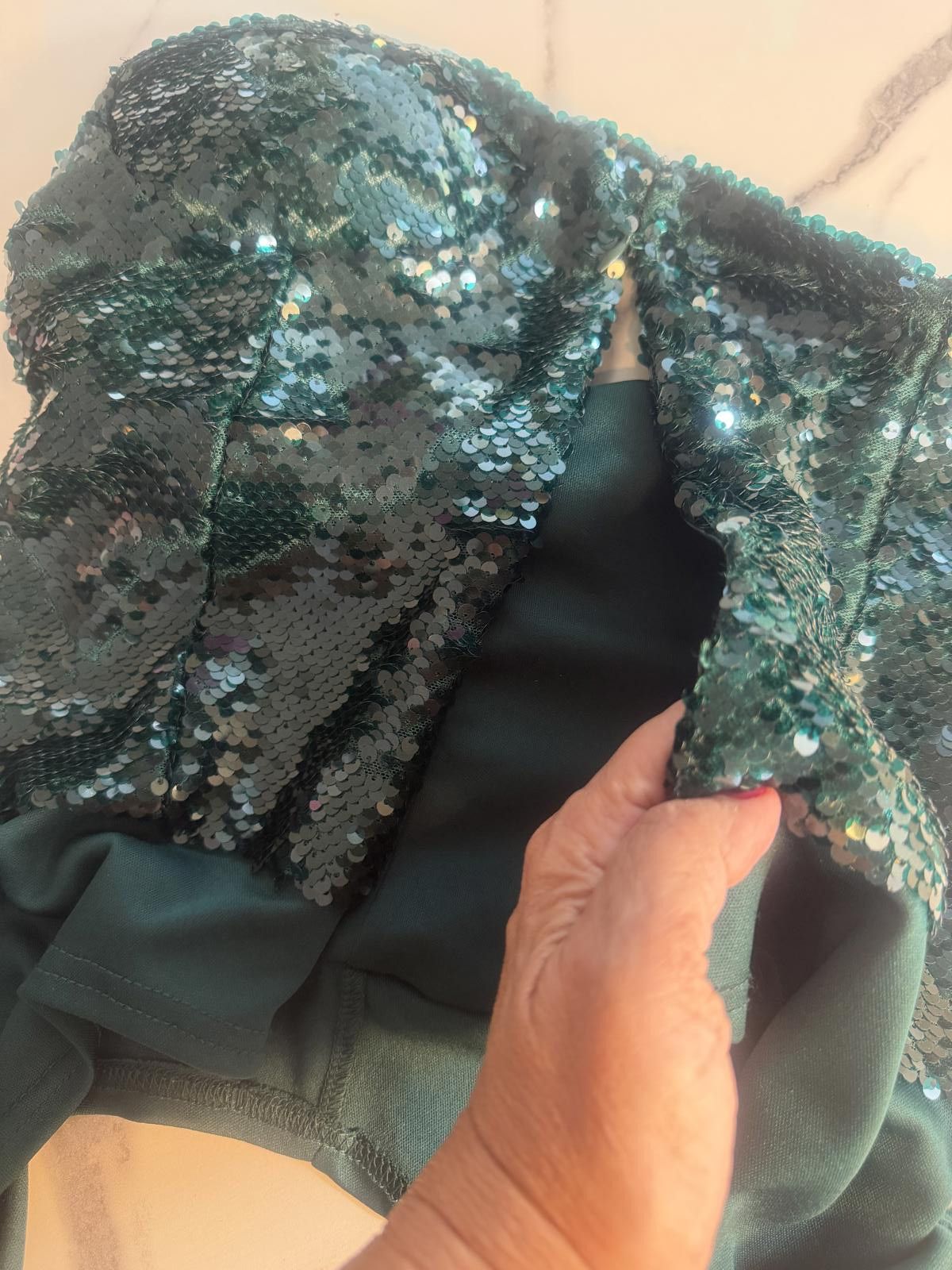 Other Zara Emerald Green Sequin bodysuit Coachella 2026 cod.1396 Size S / US 4 / IT 40 - 6 Thumbnail