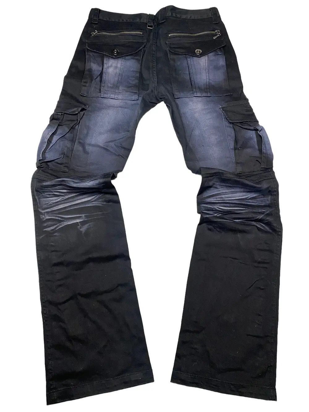 If Six Was Nine 2000's Lowbox Flared Dyed Cargo Pants Size US 30 / EU 46 - 12 Thumbnail