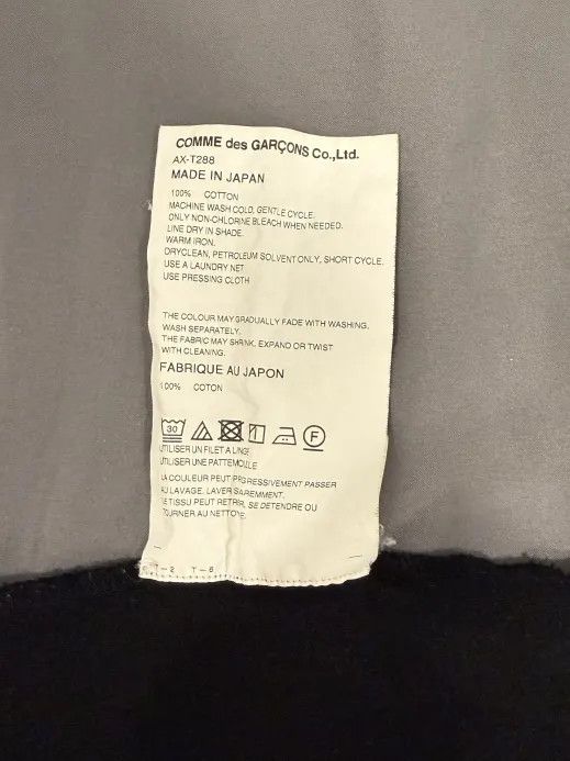 Comme des Garcons PLAY Comme des Garcons Play Double Peeping Hearts Black T-Shirt Size US M / EU 48-50 / 2 - 6 Thumbnail