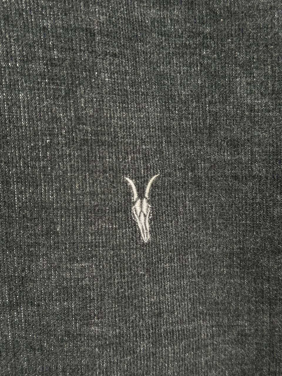 Allsaints AllSaints Lorella LS Shirt Gray Textured Ramskull Logo Size US M / EU 48-50 / 2 - 10 Thumbnail