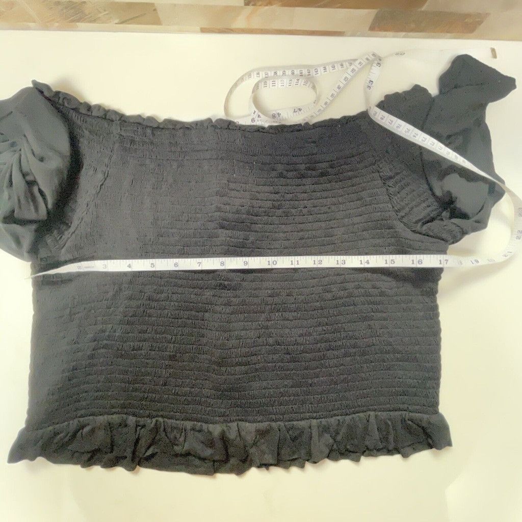 Loft Loft Beach Black Off The Shoulder Top L Coastal Whimsigoth Size L / US 10 / IT 46 - 4 Thumbnail