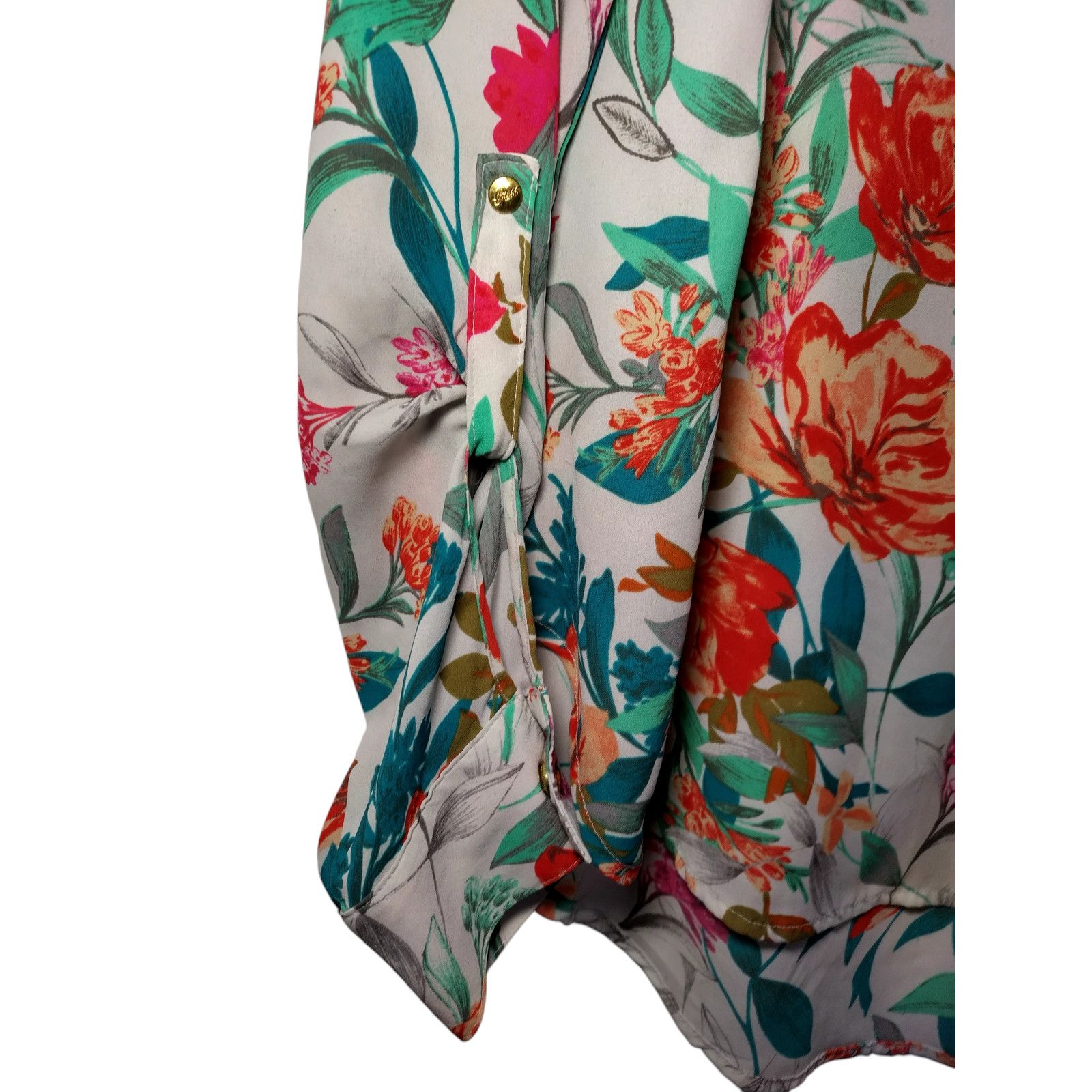 Guess Guess Womens Casual Tunic Long Sleeve Multicolored Floral Size L / US 10 / IT 46 - 10 Thumbnail