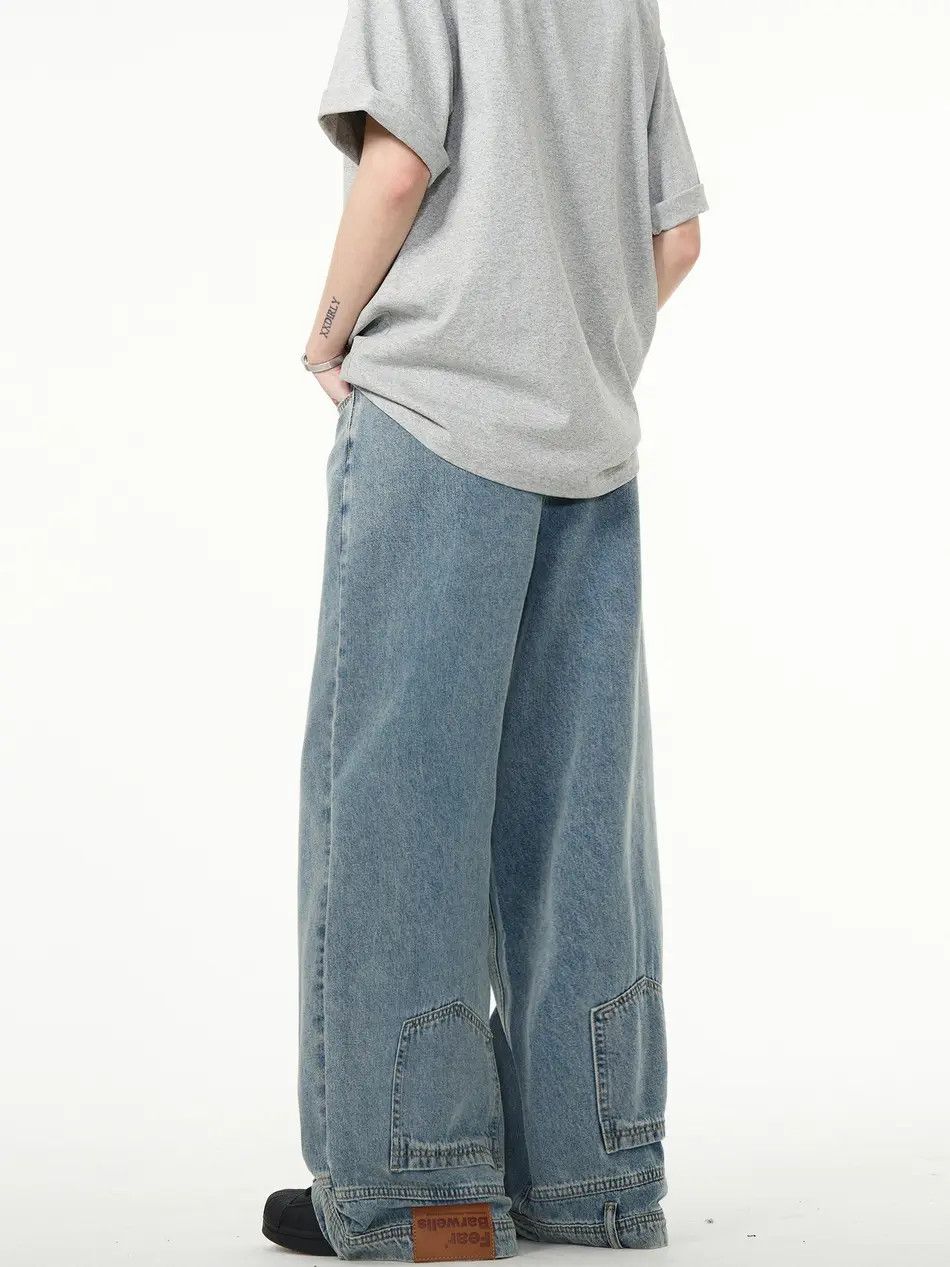 Japanese Brand × Jean Retro loose wide leg straight leg jeans Size US 32 / EU 48 - 2 Thumbnail