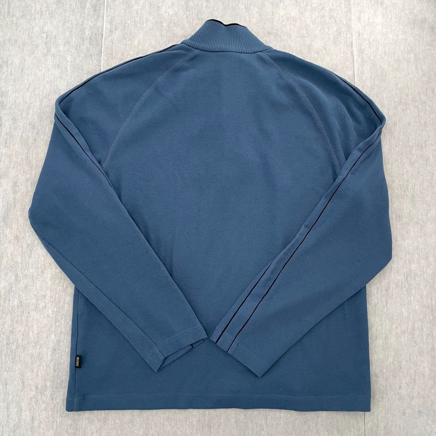 Hugo Boss HUGO BOSS Sweater Shirt Pullover Adult XL Blue 1/4 Button Logo Knit Cotton Mens XL Size US XL / EU 56 / 4 - 2 Thumbnail