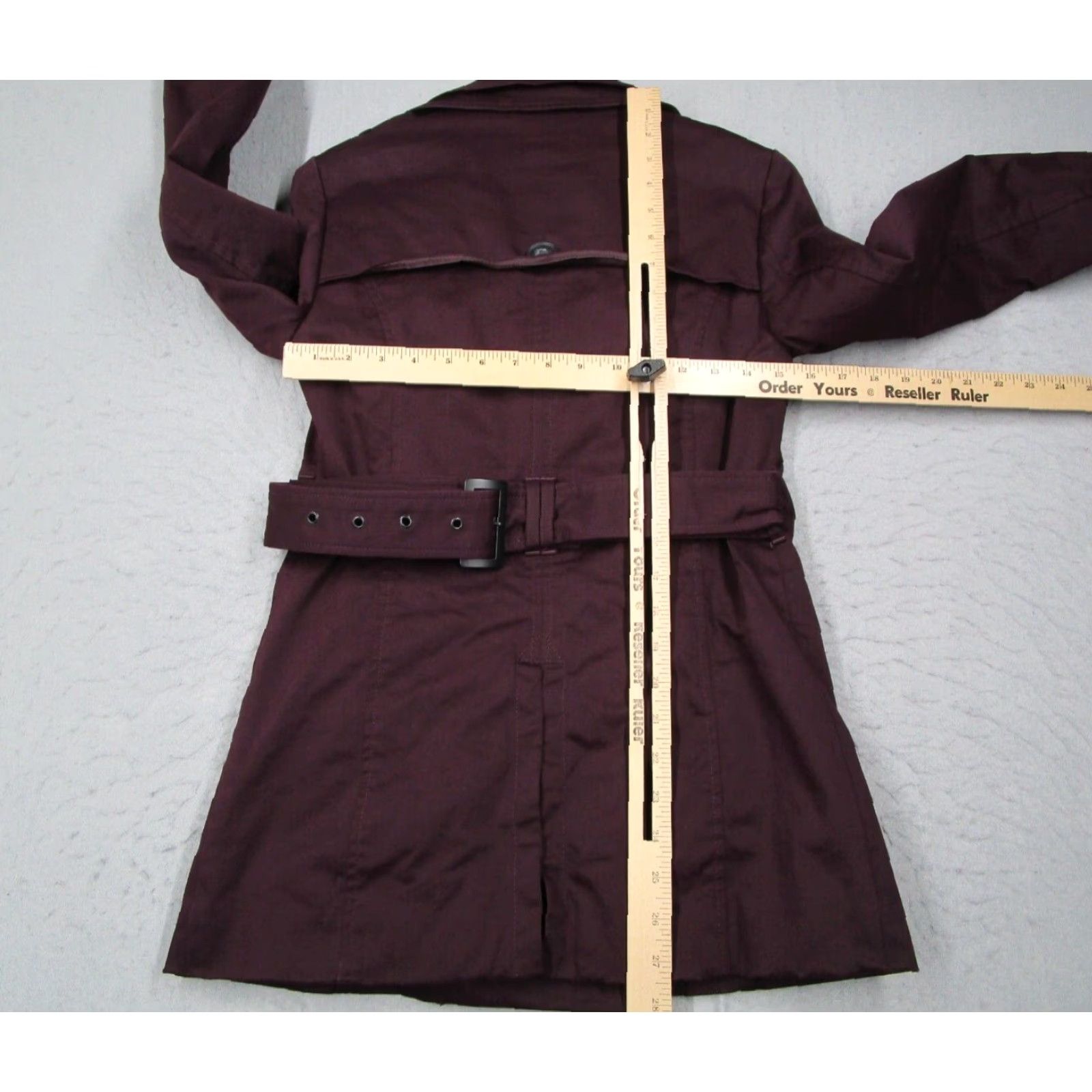 Superdry SUPERDRY Premium Jacket Women XS Red Button Up Belted Lined Short Coat Size XS / US 0-2 / IT 36-38 - 7 Thumbnail