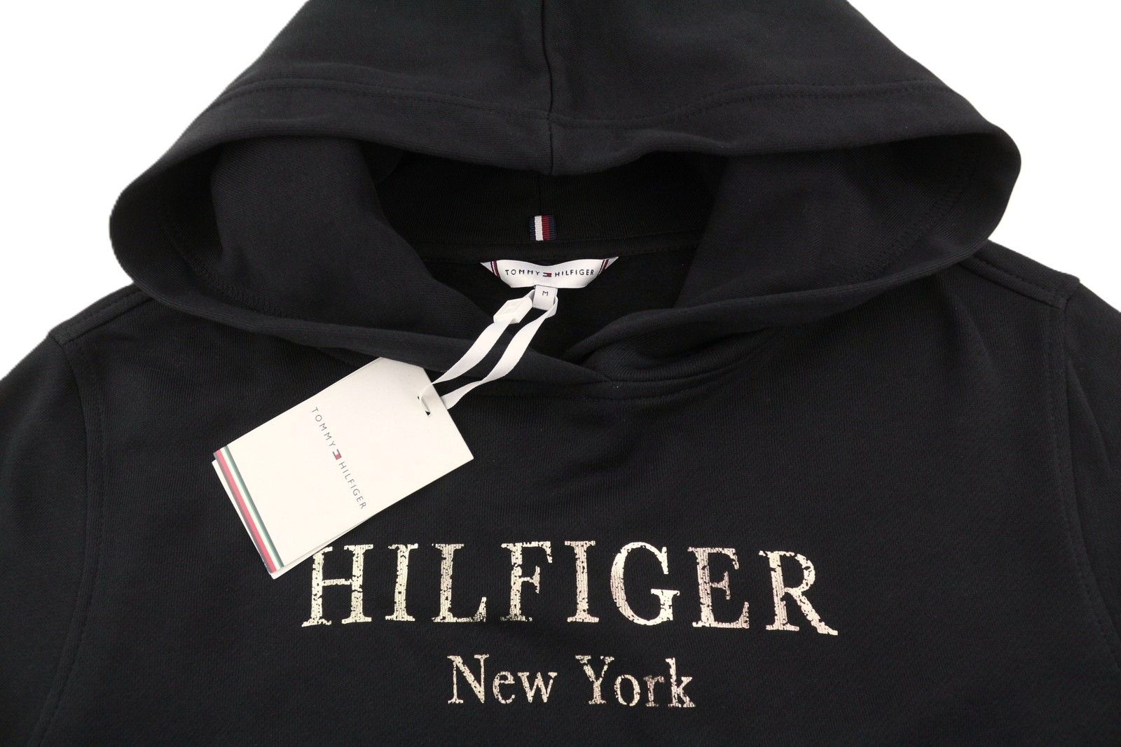 Tommy Hilfiger M Black Oversized Logo Hoodie 87415 Size M / US 6-8 / IT 42-44 - 4 Thumbnail