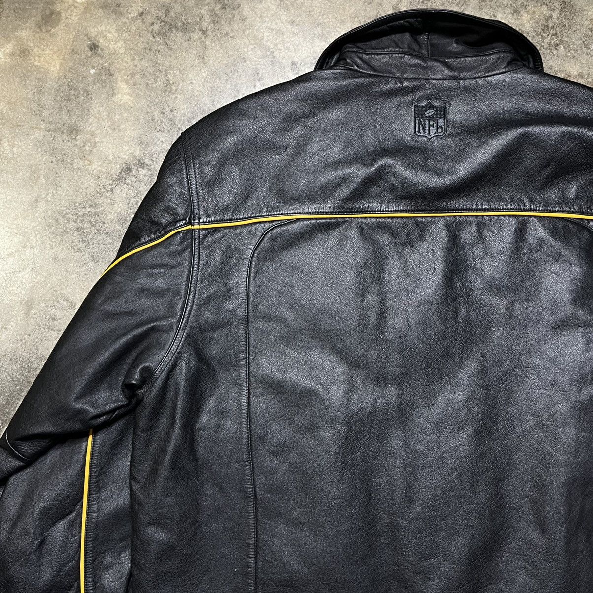 Vintage vintage pittsburgh steelers nfl black leather jacket Size US XL / EU 56 / 4 - 6 Thumbnail