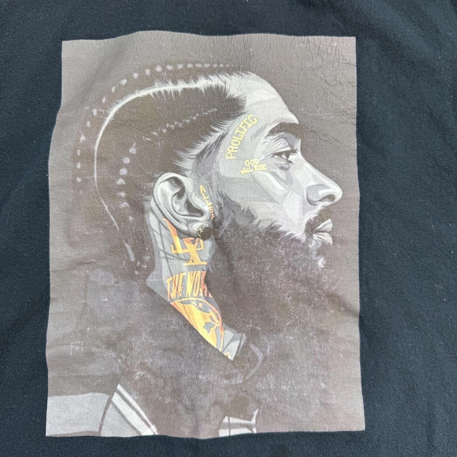 Gildan Nipsey Hussle Tribute T-Shirt Gildan Black Heavy Cotton Sz L Size US L / EU 52-54 / 3 - 2 Thumbnail