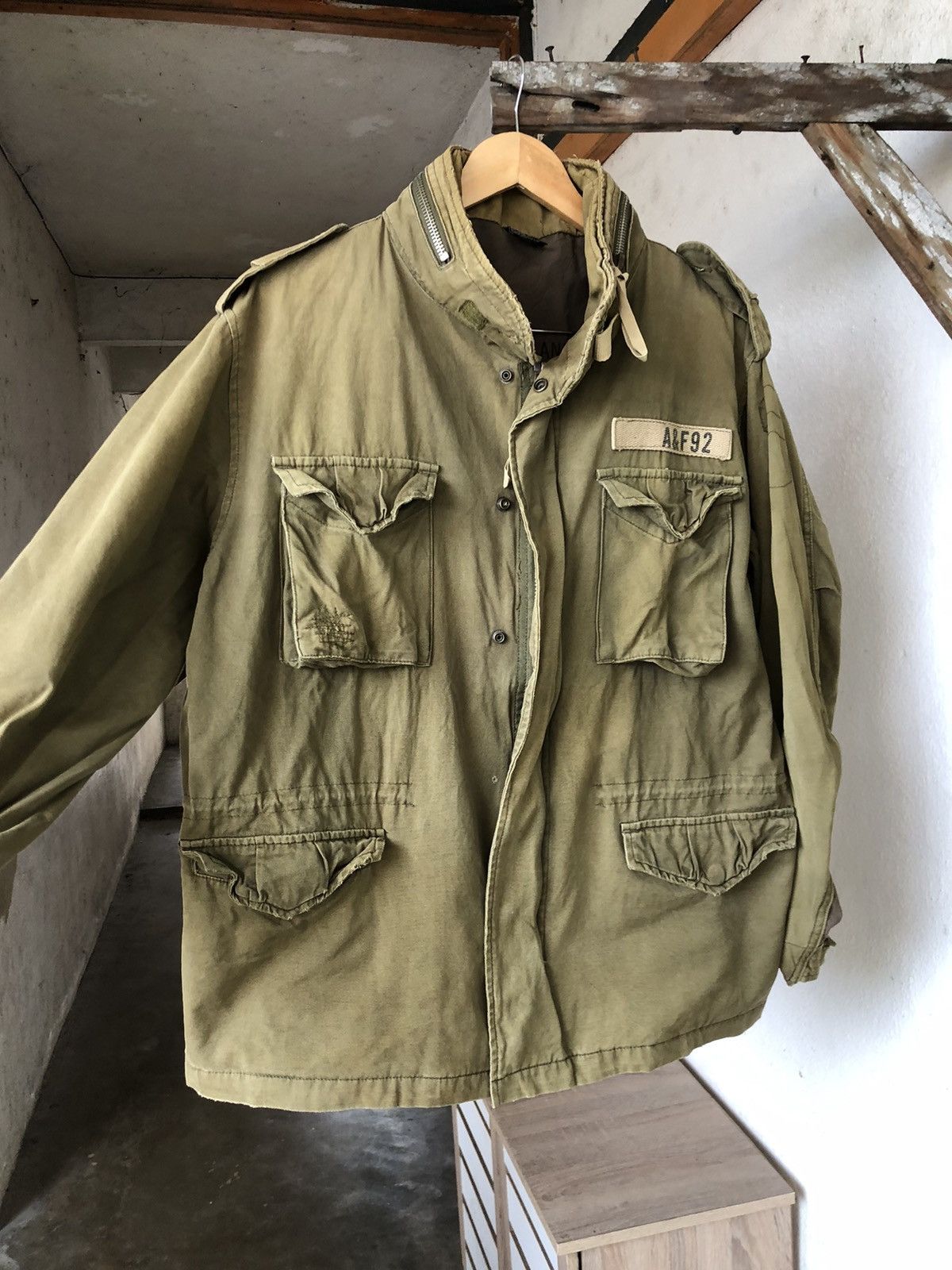Abercrombie & Fitch Vintage Abercrombie and Fitch Distressed Military M65 Jacket Size US L / EU 52-54 / 3 - 9 Thumbnail