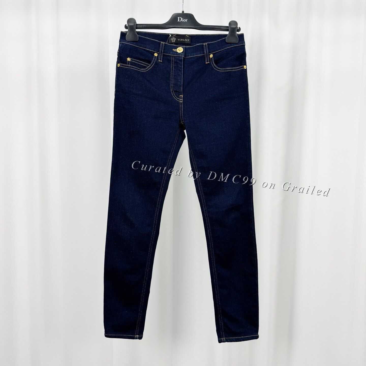 Versace Versace Gold Buckle Medusa Embroidery Jeans Size US 36 / EU 52 - 1 Thumbnail