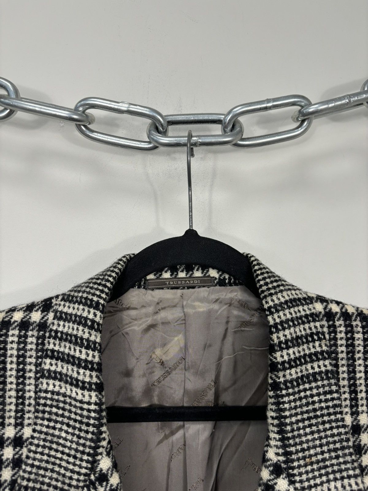 Trussardi Vintage Trussardi Men’s Tartan Check Wool Blazer Jacket Size 42R - 11 Thumbnail