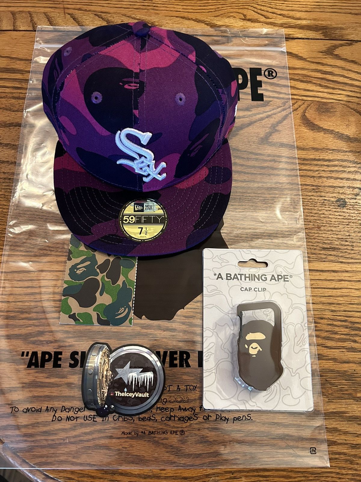 Bape Bape x MLB Purple Camo CWS Fitted Hat 7 1/2 | Grailed