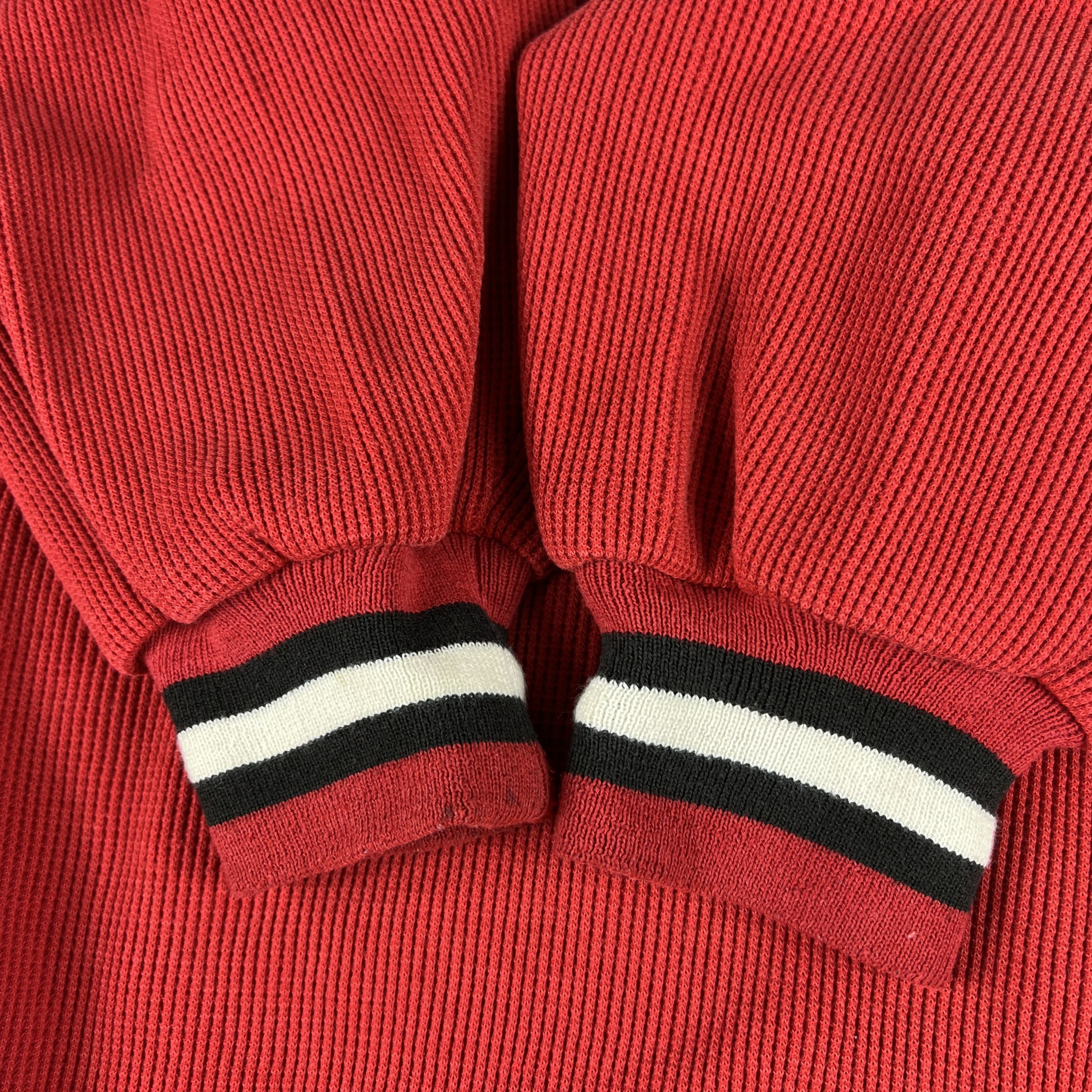 MLB × Russell Athletic × Vintage VTG Russell Cincinnati Reds Thermal Sweatshirt Red Crewneck Size US XXL / EU 58 / 5 - 8 Thumbnail