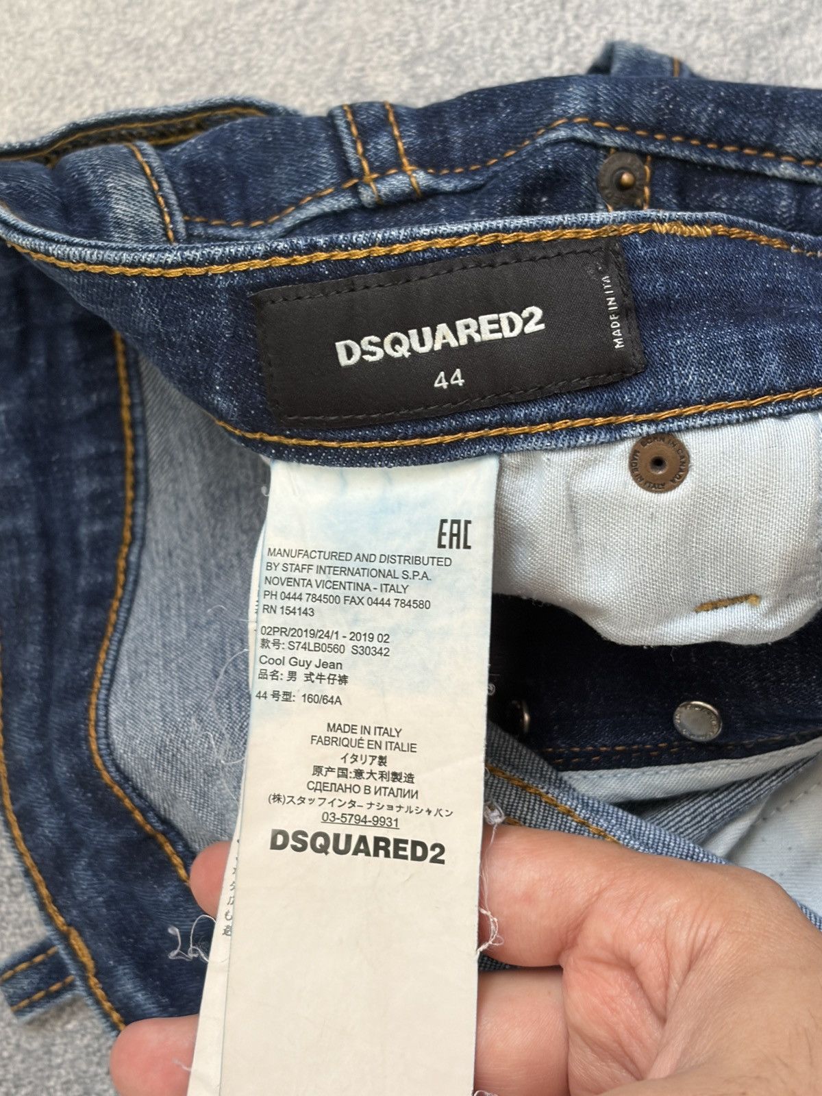 Dsquared2 DSQUARED2 Cool Guy Blue Distressed Paint Splash Jeans IT 44 Size US 29 - 3 Thumbnail