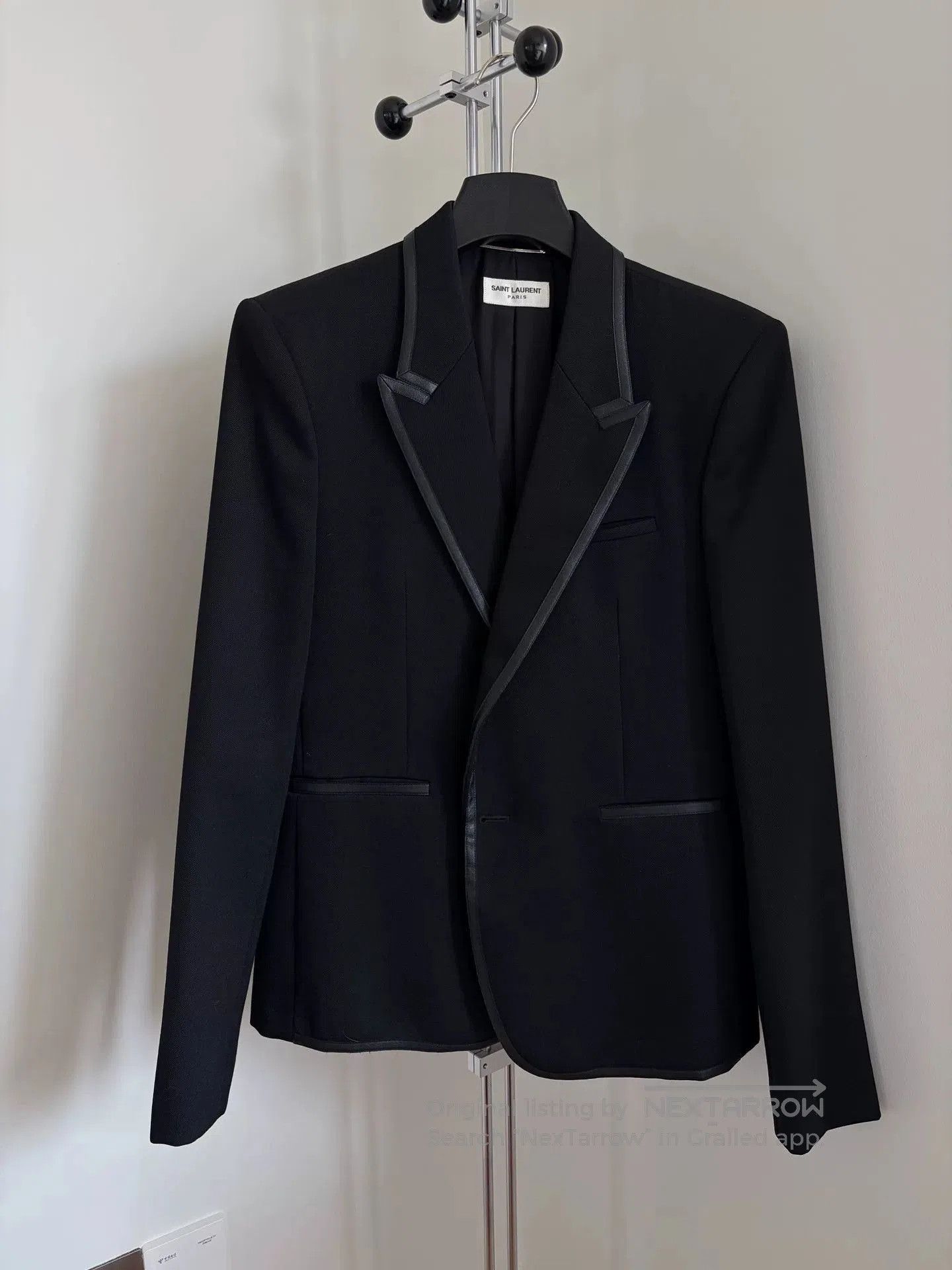 Saint Laurent Paris Saint Laurent Black Trimmed Blazer. Size US M / EU 48-50 / 2 - 1 Thumbnail