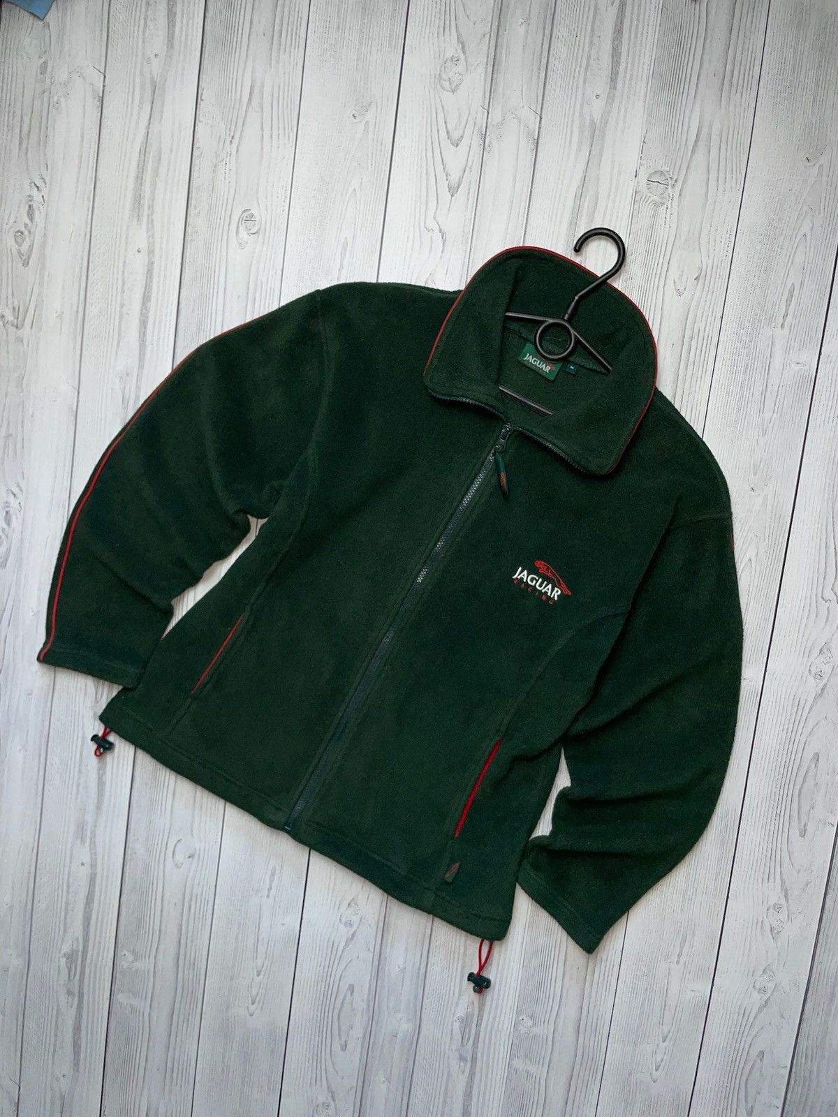 Vintage Vintage Jaguar fleece jacket size M women’s logo green Size M / US 6-8 / IT 42-44 - 1 Thumbnail