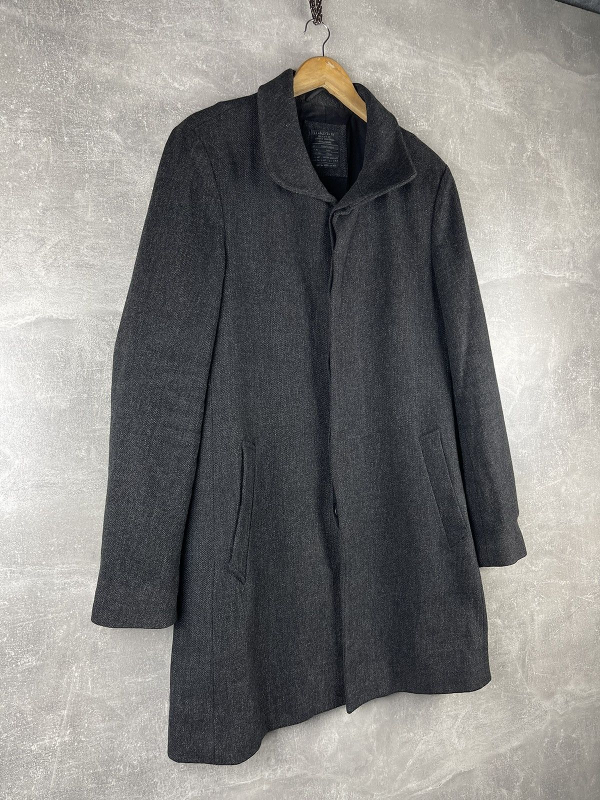 Allsaints Allsaints Co. Tailored Wool Coat Charcoal Gray Size 38 2010s Size US M / EU 48-50 / 2 - 3 Thumbnail
