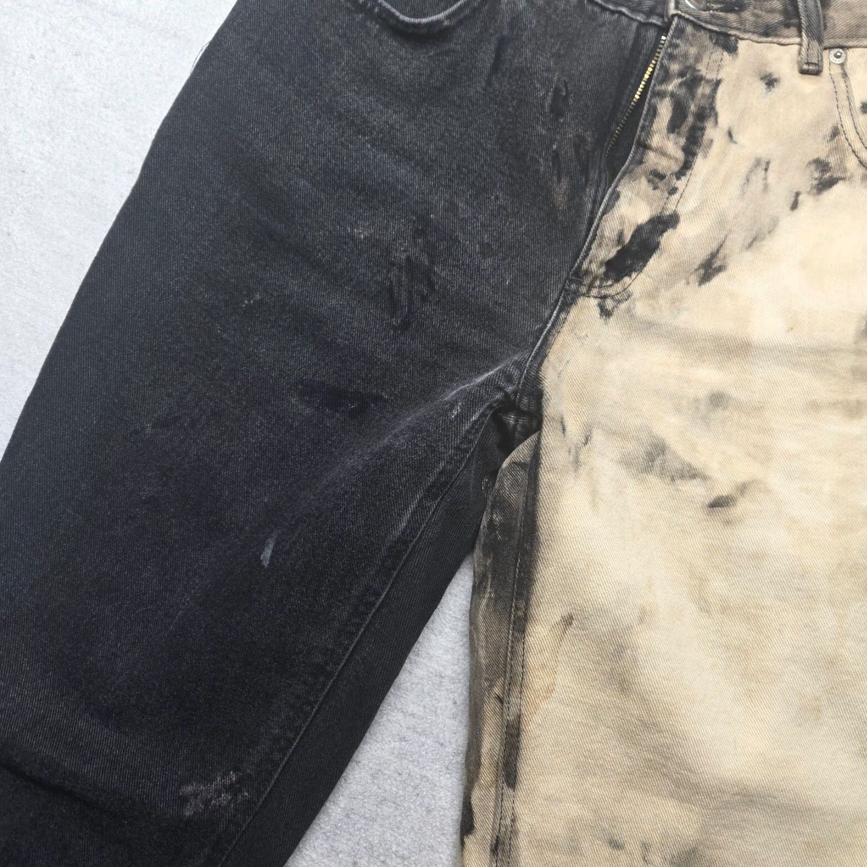 Denime VINTAGE London Jeans Women's Straight Low Rise Denim Pants Black Size 12 Size 34" / US 12 / IT 48 - 2 Thumbnail