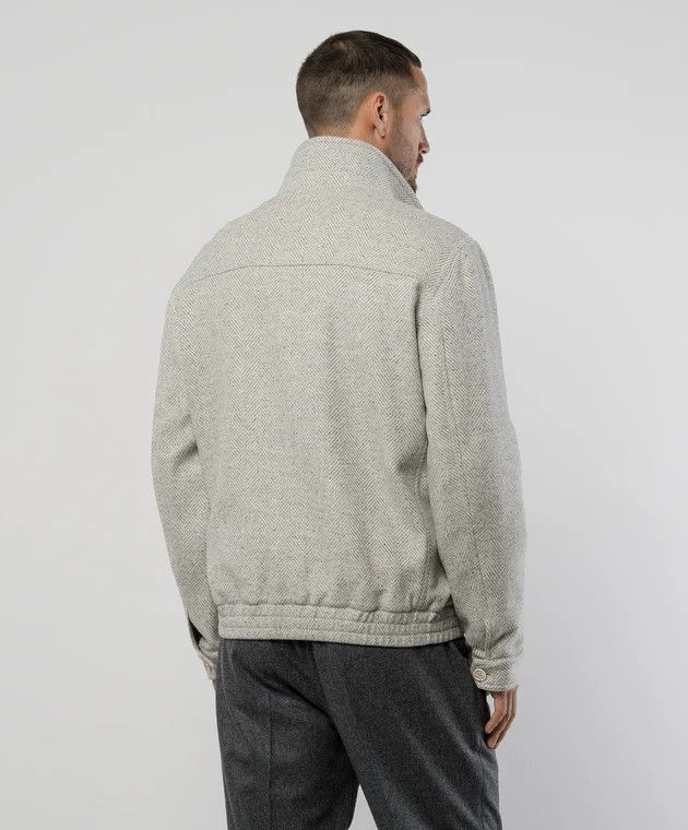Brunello Cucinelli o1w1db10326 Jacket With Wool in Grey Size US L / EU 52-54 / 3 - 4 Thumbnail