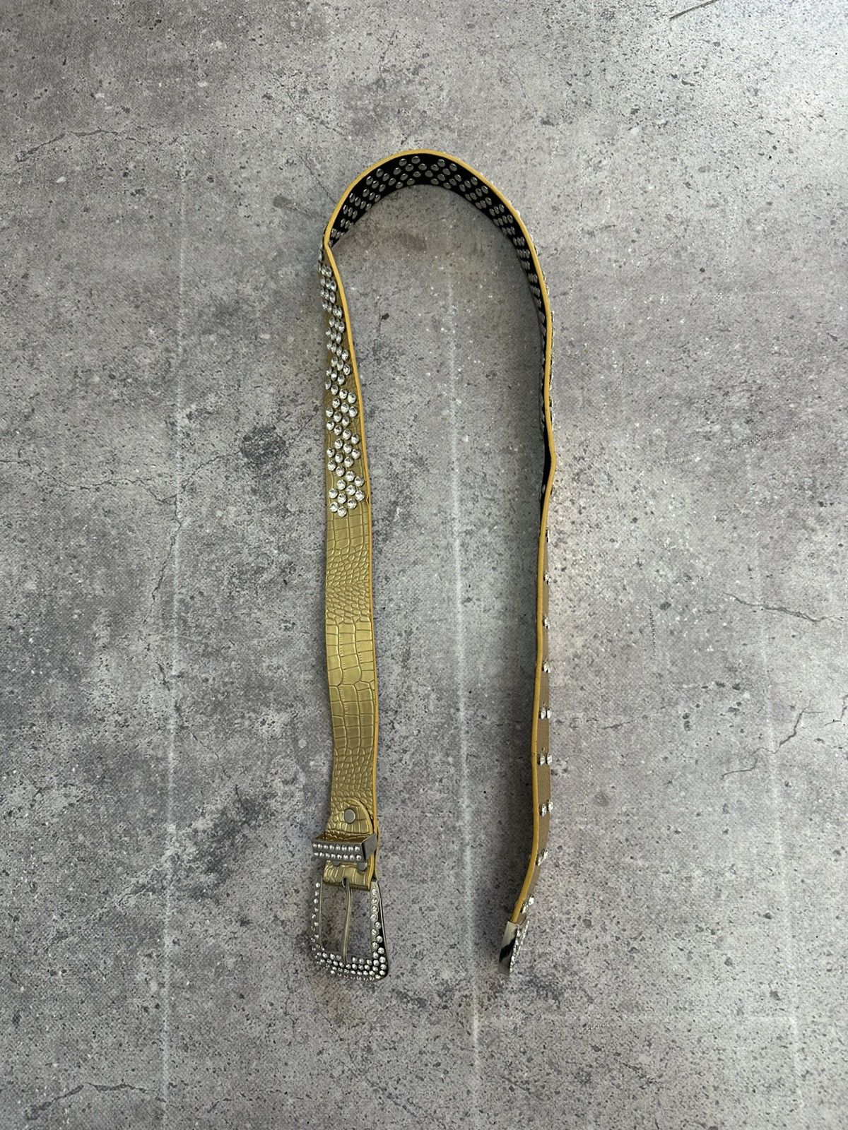 Hysteric Glamour Vintage B.B Simon Style Belt Y2K Rhinestones Punk Metal Size 34 - 3 Thumbnail
